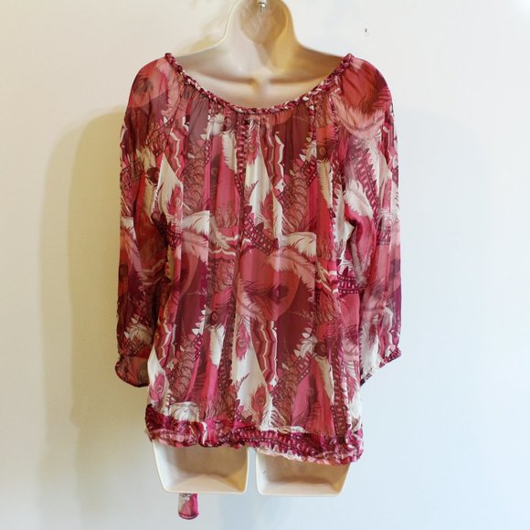 Lucky Brand Women's Sheer Boho Blouse Size S - Picture 4 of 8